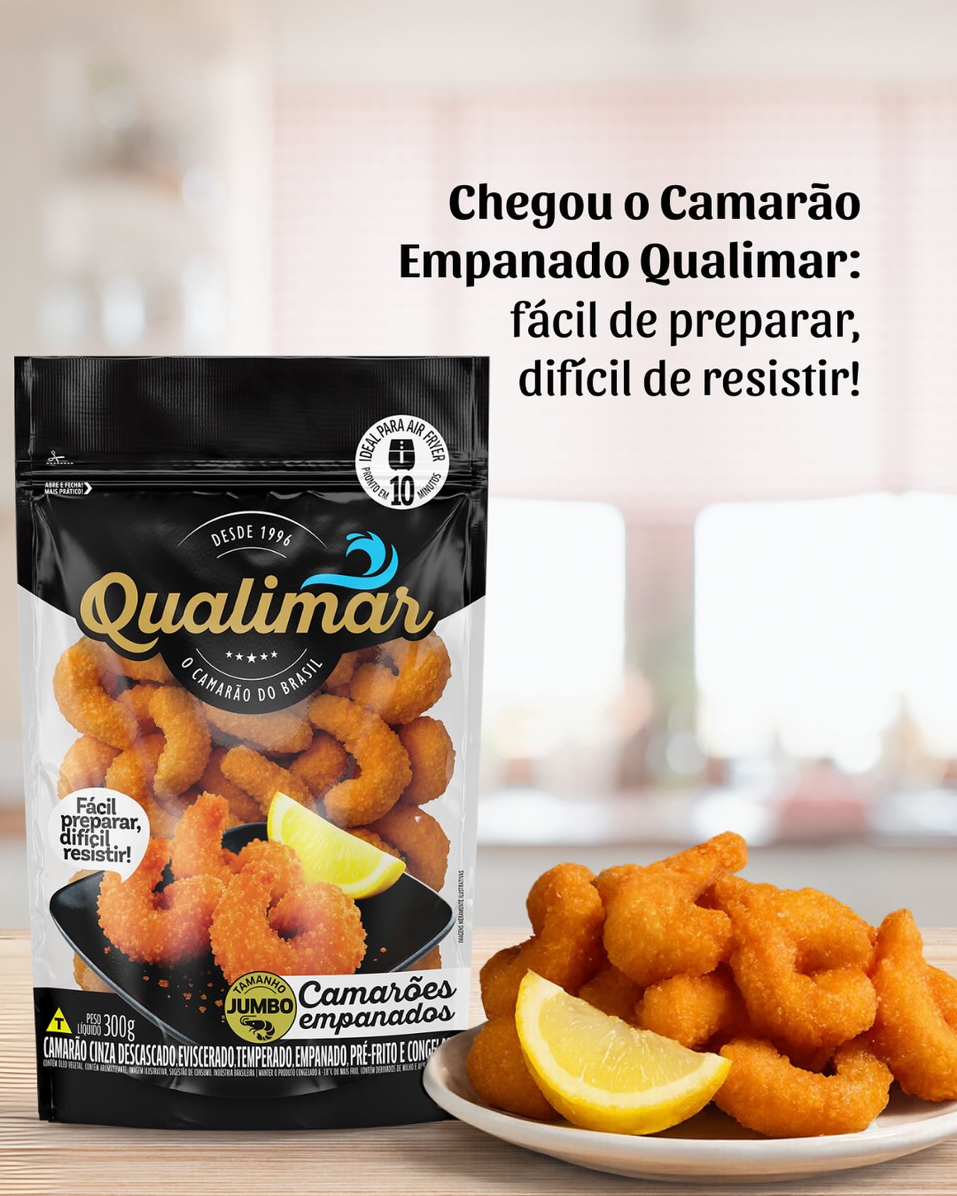 Chegou a novidade que promete conquistar ainda mais o seu paladar: Camarão Empanado Qualimar! Crocância por fora, suculência por dentro. Fácil de preparar e difícil de resistir.
De norte a sul do Brasil, o Camarão Empanado é o queridinho das mesas, reunindo famílias, surpreendendo convidados e transformando qualquer ocasião em um momento pra lá de especial.
Experimente agora e descubra por que o Camarão Empanado Qualimar é a escolha perfeita para quem busca sabor, praticidade e qualidade incomparável.
Qualimar. O Camarão do Brasil.
#camarão #camarao #camaraoempanado #camarãoempanado #lançamento #pescados #pescado #camarãodobrasil #qualimar