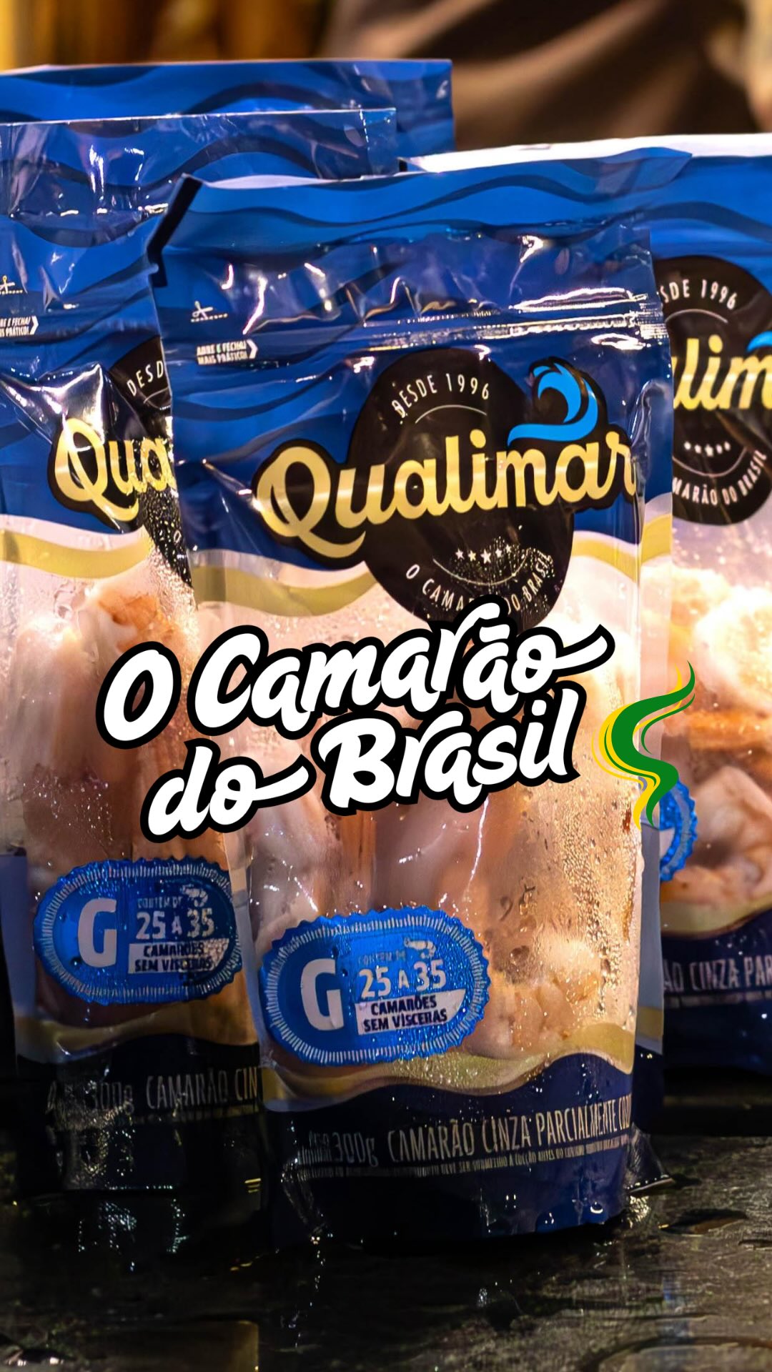 O Brasil é feito de sabores que unem histórias. E o Camarão Qualimar nasce em cada detalhe: da origem ao processamento, da tecnologia ao cuidado, das 21 fazendas à mesa dos brasileiros, de norte a sul do país. 

Há mais de 25 anos, somos referência em frescor, qualidade e sabor. E, com orgulho, o Camarão do Brasil. 🦐🇧🇷