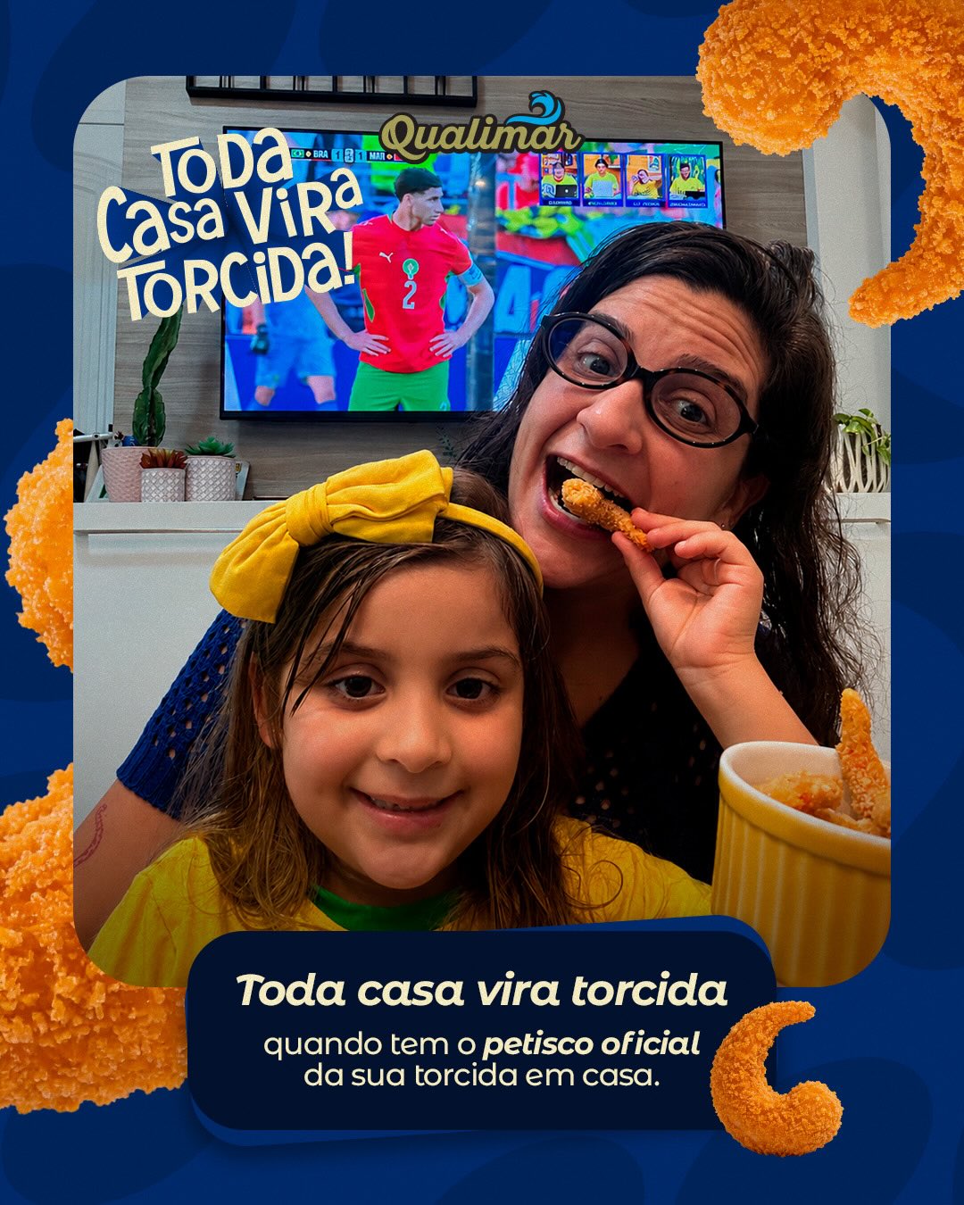 Na nossa escalação, tem um titular absoluto que não fica de fora.
🍤 Camarão Empanado Qualimar.
Crocante, prático e perfeito para acompanhar cada lance do jogo.
Agora queremos saber:
Na sua casa, quem faz parte da torcida? Marca aqui aquela pessoa que vai dividir o camarão empanado com você! 😉
Toda Casa Vira Torcida! 🏠🍤🤏🏻