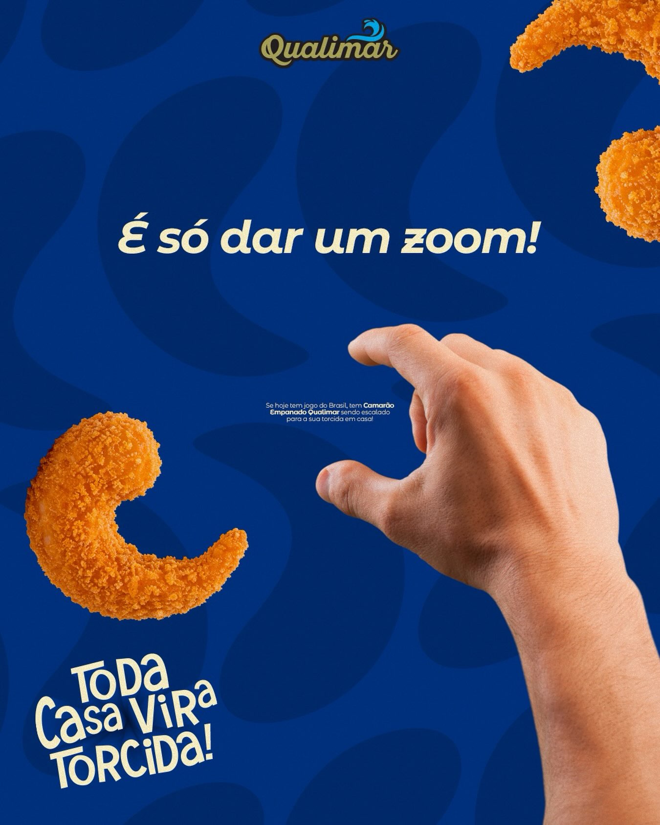 Hoje tem Brasil em campo! ⚽📣
E você já sabe, né? A TV liga, a torcida chega e o Camarão Empanado Qualimar veste a camisa da sua torcida em casa! 🍤😋
Porque jogo bom pede petisco bom. E casa com Qualimar… vira torcida! 🏠🇧🇷
Toda Casa Vira Torcida. 💙💛
#TodaCasaViraTorcida #Qualimar #CamarãoEmpanado