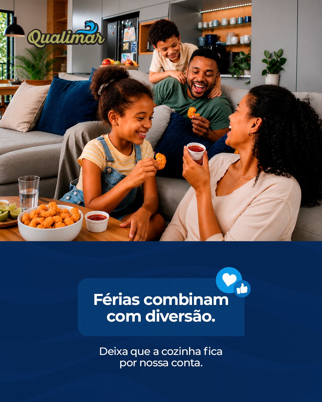Julho chegou, e junto com as férias! ☀️🍤
É tempo de reunir a família, criar memórias e aproveitar cada momento sem perder tempo.
Com a linha de camarões Qualimar, suas receitas ficam prontas em poucos minutos, deixando tempo de sobra para você aproveitar de verdade com quem importa.
Mais férias e menos tempo na cozinha, com Qualimar. 💙
#Qualimar #FériasComQualimar #OCamarãoDoBrasil #MomentosEmFamília