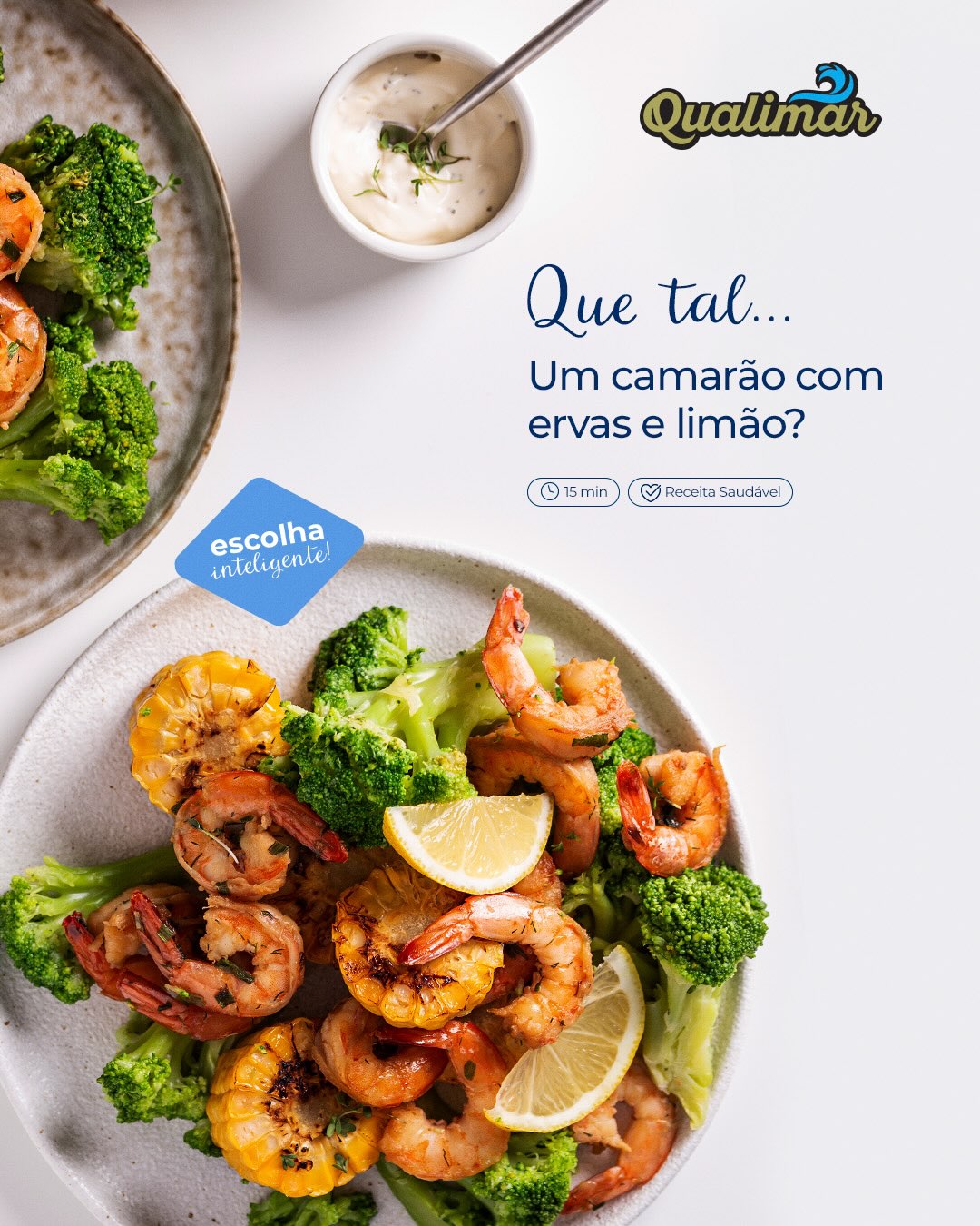 Quer uma receita fácil, com poucos ingredientes e que fica pronta em alguns minutos?!

Então pode anotar: 

🦐 Camarão Qualimar 
🧄 Alho
🍋 Limão
🌿 Ervas frescas
🫒 Azeite
🧈 Manteiga 
🧂 Sal
🌶️ Pimenta

Sirva e deixe o resto por conta do sabor.

Salva essa receita para aquele almoço de última hora. 🥗🦐